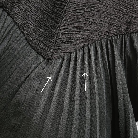 Alexis Sunniva Pleated Strapless Black Maxi Dress Gown - Picture 10 of 13